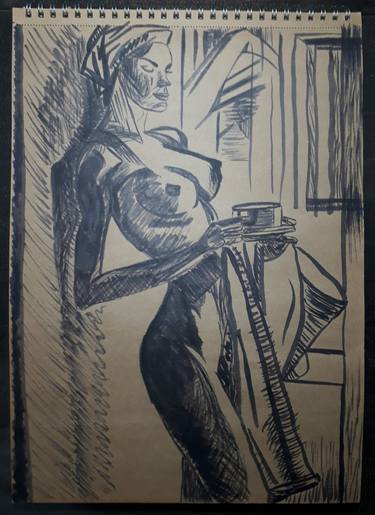 Original Figurative Body Drawing by Ceren Peker