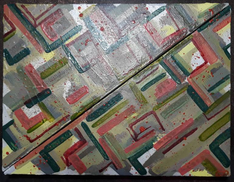 Original Architecture Painting by Ceren Peker | Abstract Art on Canvas | Terra