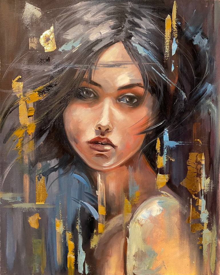 Original Portraiture Women Painting by Tetiana Ryabets