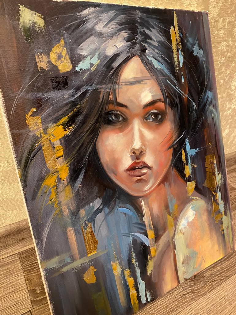 Original Portraiture Women Painting by Tetiana Ryabets