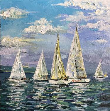 Print of Impressionism Seascape Paintings by Tatiana Ryabets