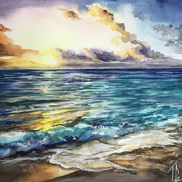 Print of Realism Seascape Paintings by Tatiana Ryabets