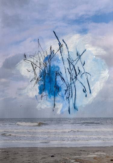 Original Abstract Beach Mixed Media by Yasuo Kiyonaga