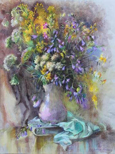 Print of Realism Floral Paintings by Natalia Anikina