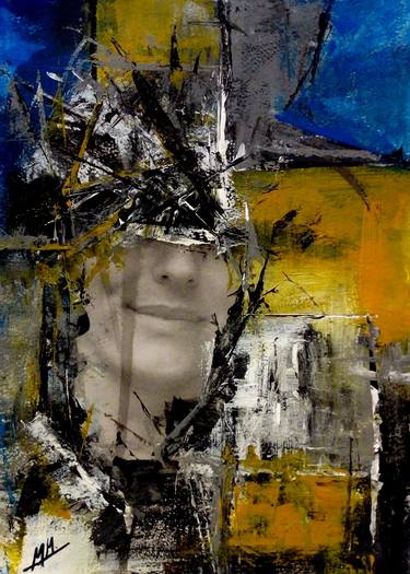 Print of Abstract Portrait Collage by María M