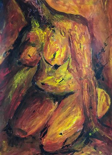 Original Abstract Expressionism Erotic Paintings by Srishti Bansal