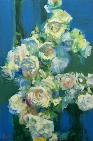 Print of Expressionism Floral Paintings by Miran Rin