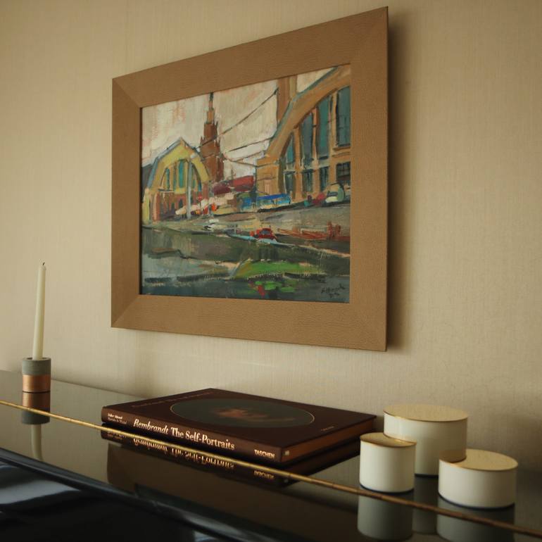 Original Figurative Cities Painting by Elena Morozova