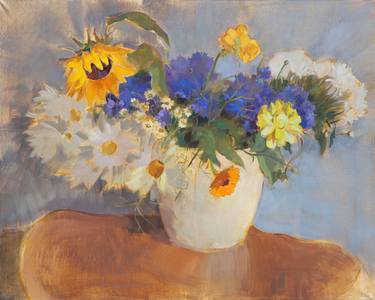 Print of Impressionism Floral Paintings by Elena Morozova