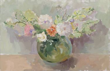 Print of Impressionism Floral Paintings by Elena Morozova