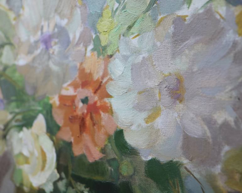 Original Impressionism Floral Painting by Elena Morozova