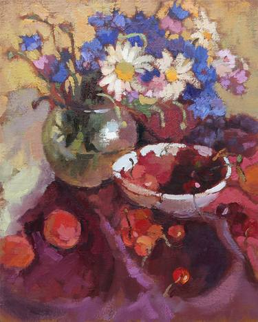 Print of Impressionism Still Life Paintings by Elena Morozova