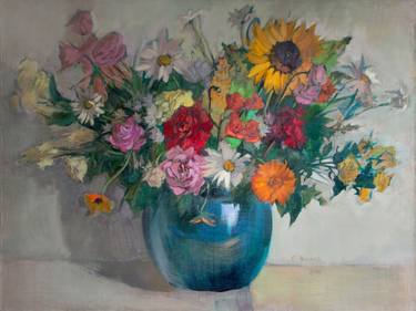 Print of Realism Floral Paintings by Elena Morozova