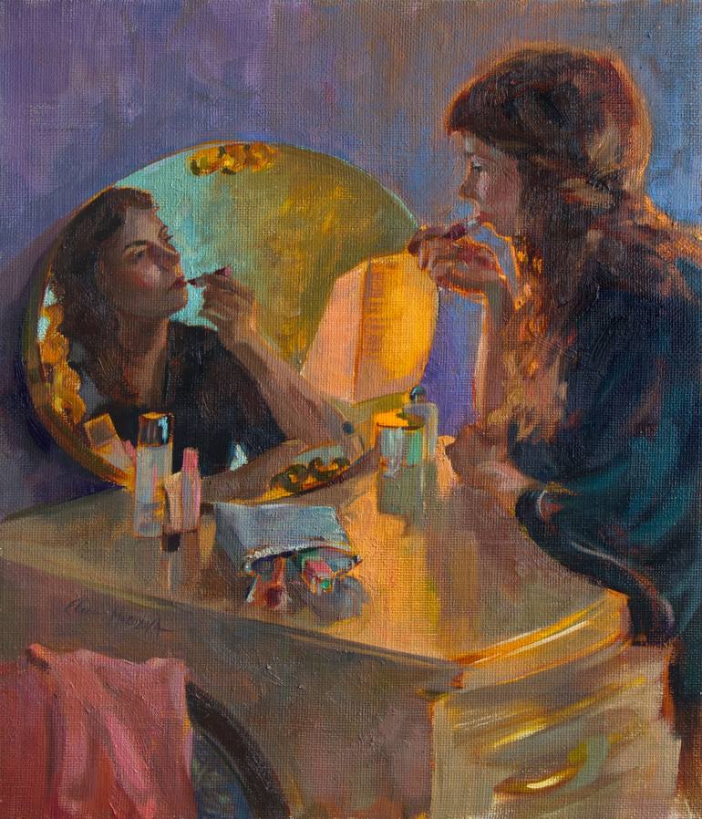 When you look in the mirror what do you see Painting by Elena