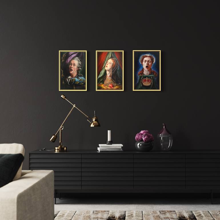 Original Figurative People Painting by C.P. Weyant