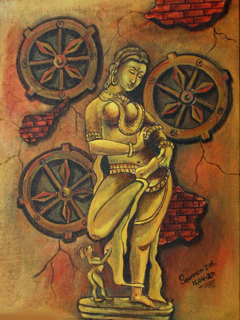indian apsara paintings