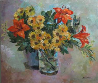 Print of Impressionism Floral Paintings by Tamara Ucolov