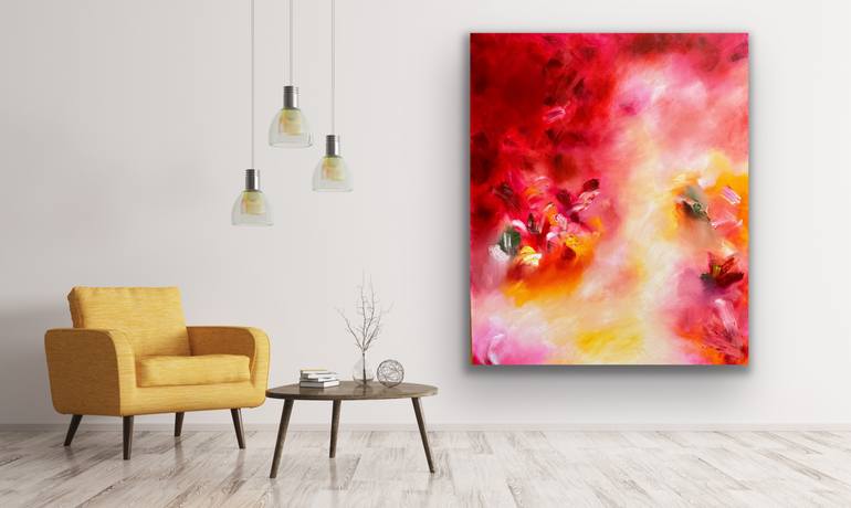 Original Abstract Expressionism Floral Painting by Barbara Caputo