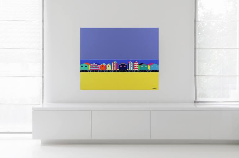 Original Abstract Beach Painting by Sophia Heeres