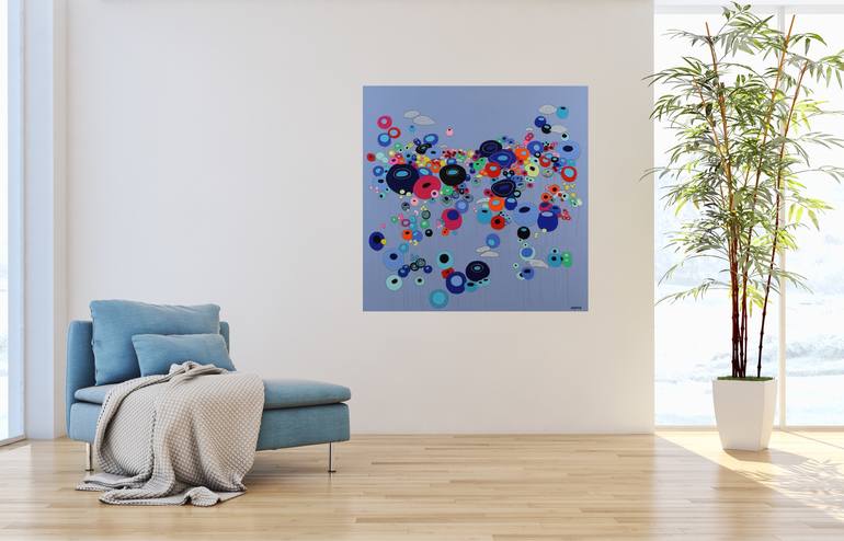 Original Abstract Floral Painting by Sophia Heeres