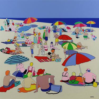 Original Abstract Beach Paintings by Sophia Heeres