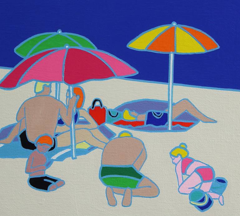 Original Abstract Beach Painting by Sophia Heeres