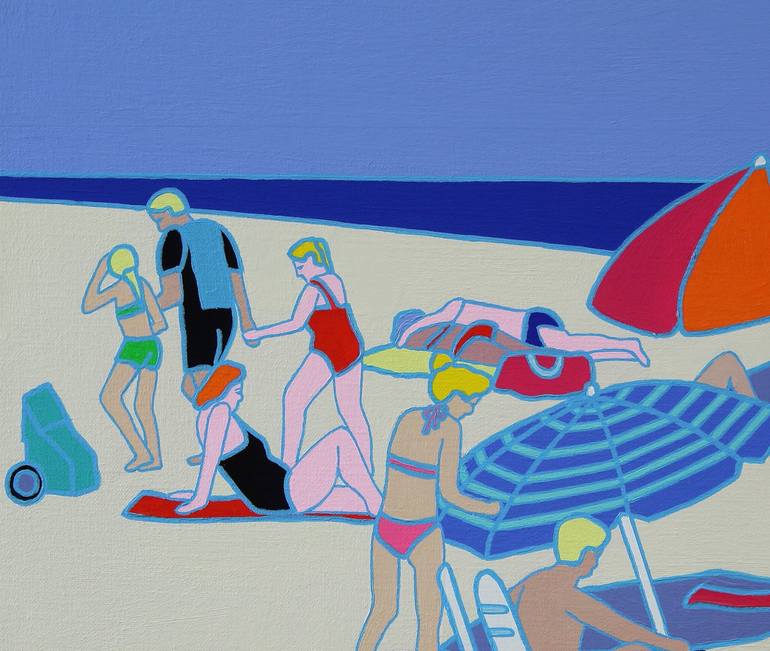 Original Abstract Beach Painting by Sophia Heeres