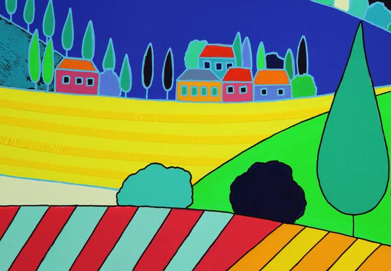 Original Abstract Landscape Painting by Sophia Heeres