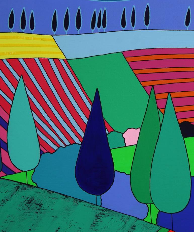 Original Abstract Landscape Painting by Sophia Heeres