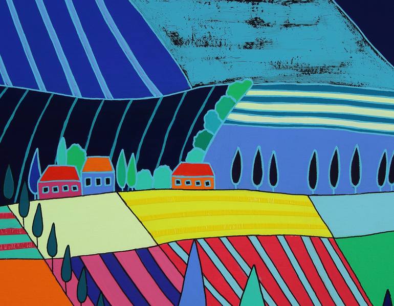 Original Abstract Landscape Painting by Sophia Heeres