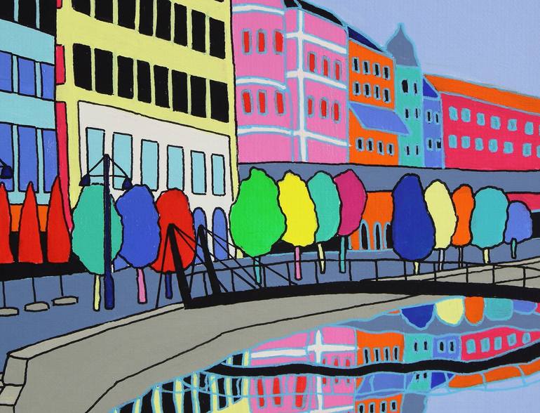 Original Figurative Cities Painting by Sophia Heeres