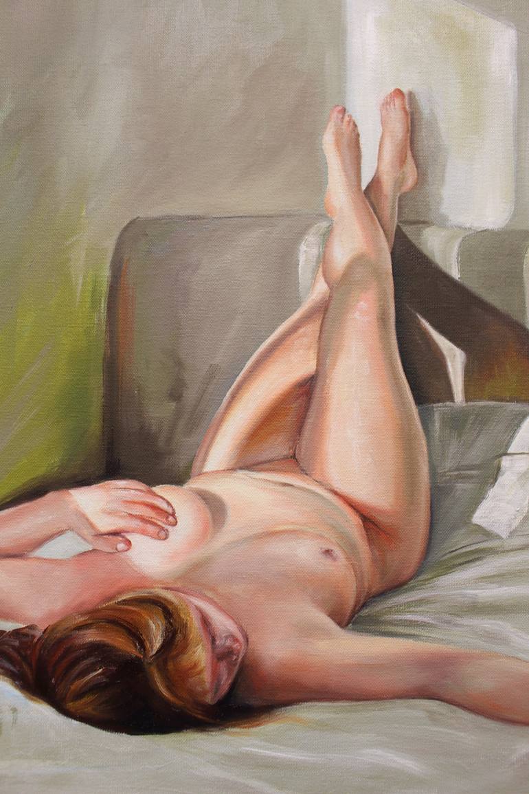 Original Impressionism Nude Painting by Sepideh Bagheri