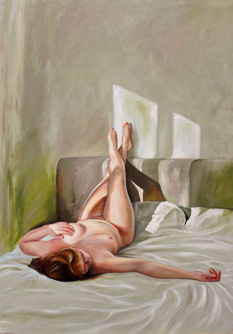 Original Impressionism Nude Painting by Sepideh Bagheri