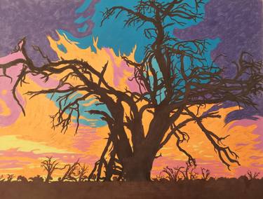Original Impressionism Landscape Drawing by Doug Terranova