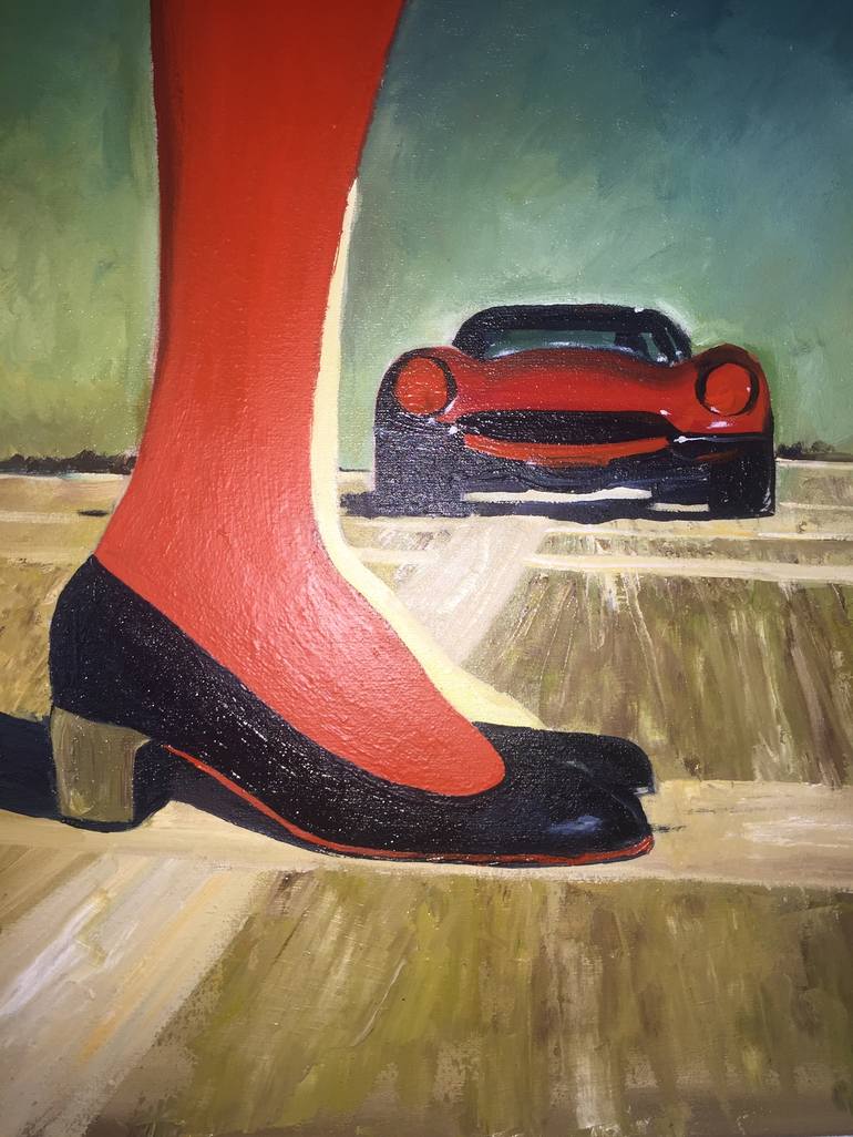 Original Automobile Painting by Liudmila Kilic