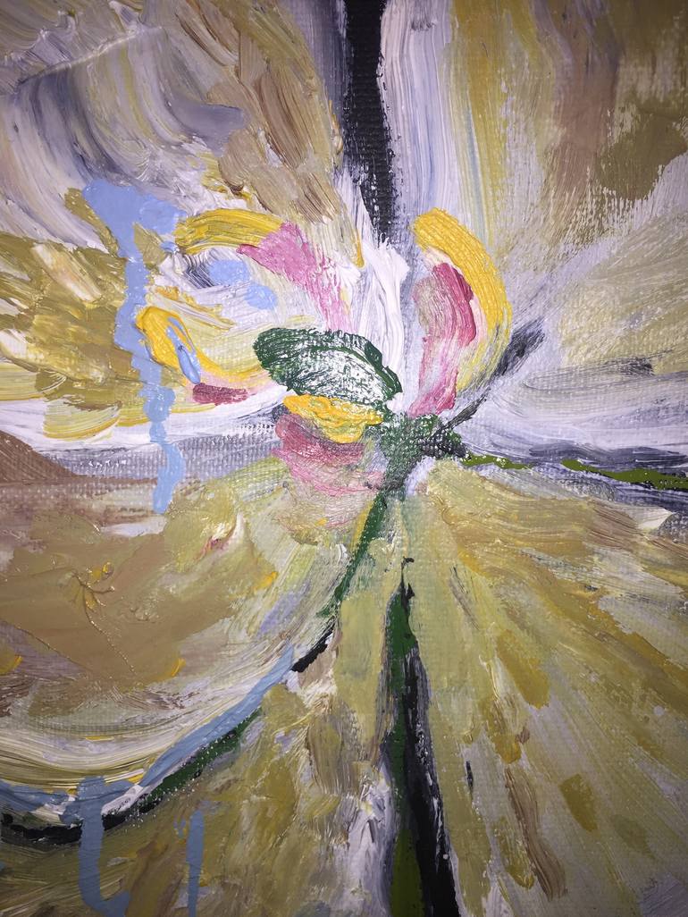 Original Abstract Floral Painting by Liudmila Kilic
