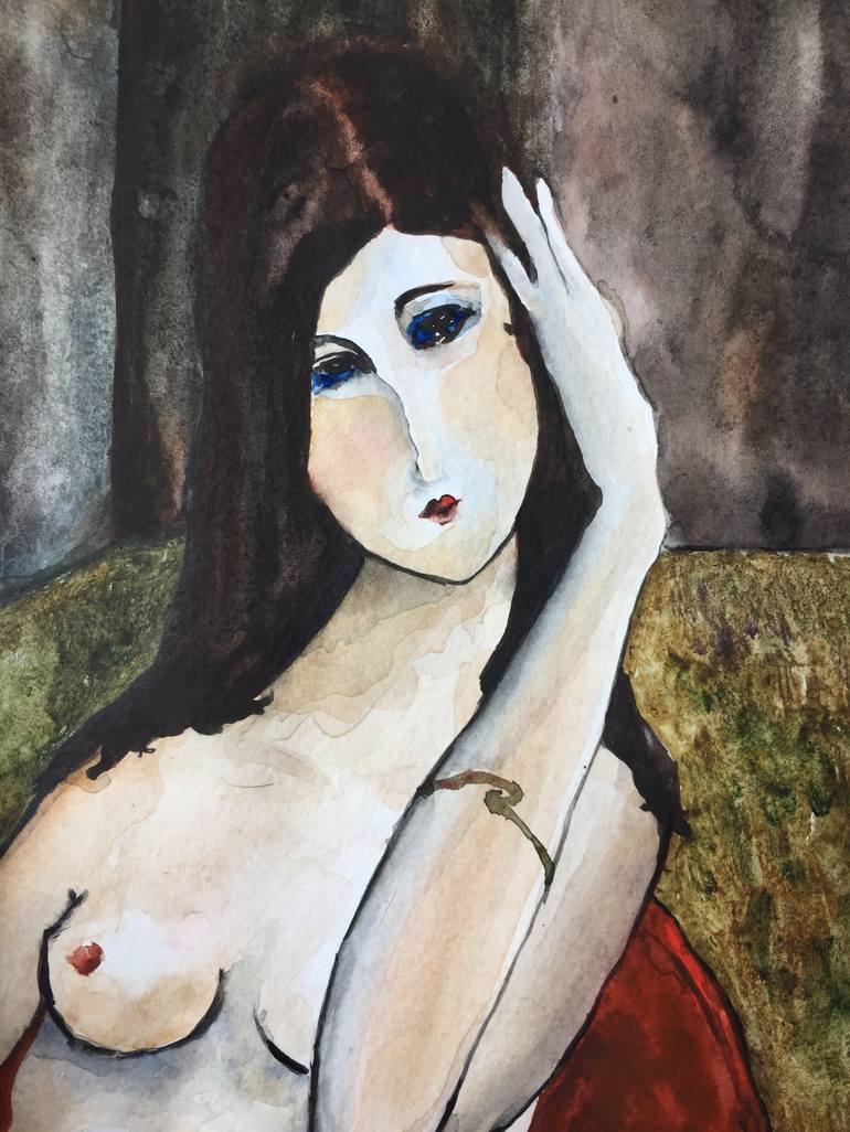 Original Art Deco Nude Painting by Liudmila Kilic
