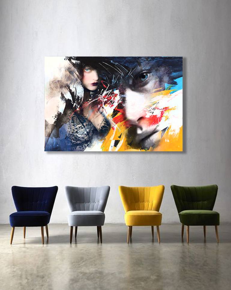 Original Modernism Abstract Mixed Media by Mirjana Martinovic