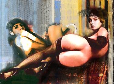 Original Nude Mixed Media by Mirjana Martinovic