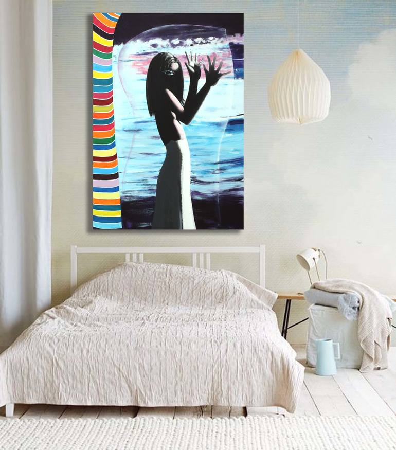 Original Pop Art Abstract Painting by Mirjana Martinovic