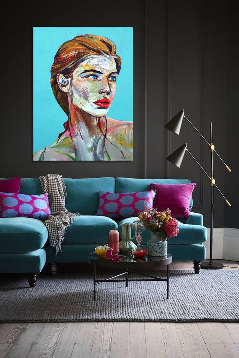 Original Fine Art Women Painting by Mirjana Martinovic