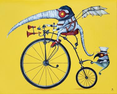 Print of Expressionism Bicycle Paintings by Sergey Bagramyan