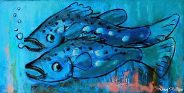 Original Pop Art Fish Paintings by Doug Phillips