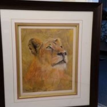 African Lioness in Pastels thumb