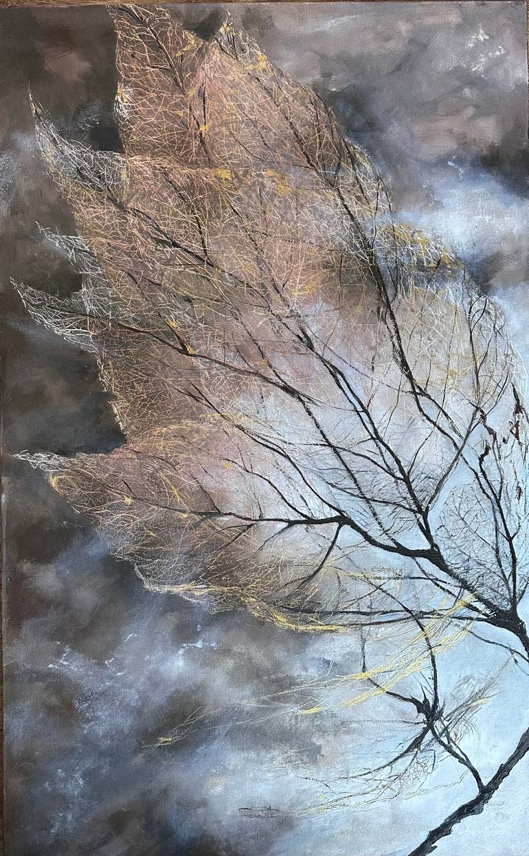 Original Art Deco Nature Painting by Elena Khokhryakova