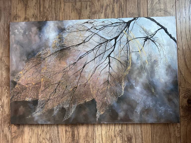 Original Art Deco Nature Painting by Elena Khokhryakova