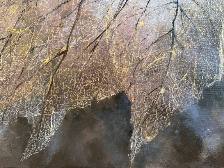 Original Art Deco Nature Painting by Elena Khokhryakova