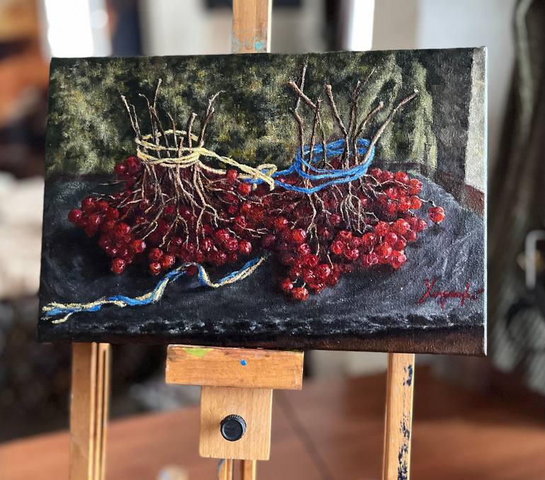 Original Art Deco Botanic Painting by Elena Khokhryakova
