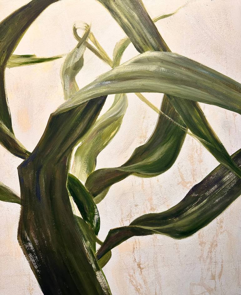 Original Abstract Expressionism Botanic Painting by Elena Khokhryakova