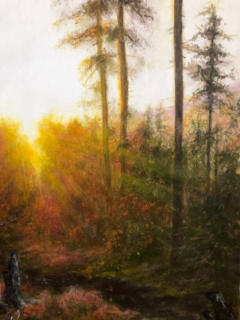 Original Impressionism Landscape Painting by Elena Khokhryakova
